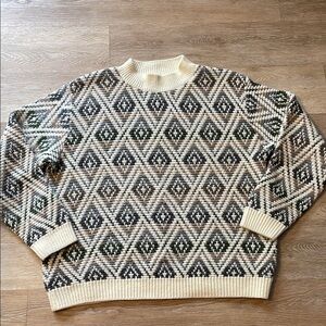 Geometric Patterned  Alfred Dunner Sweater